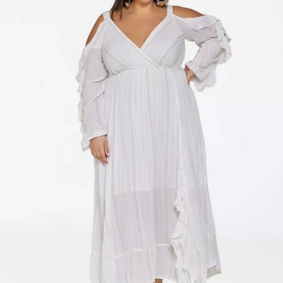 white maxi dress size 24